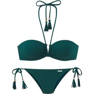 Elbsand - Bandeaubikini - Petrol - Met Beugel - Verwijderbare Softcups