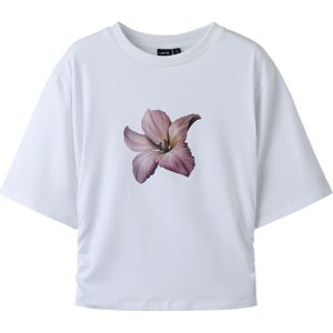 LMTD - Shirt - Lila/Wit - T-shirt - Normale Pasvorm - Halve Mouw