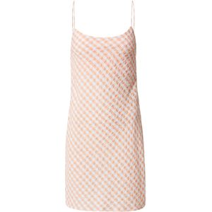 Nasty Gal Jurk  pasteloranje / wit