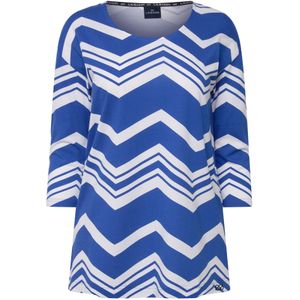 LAURASØN Shirt  kobaltblauw / wit