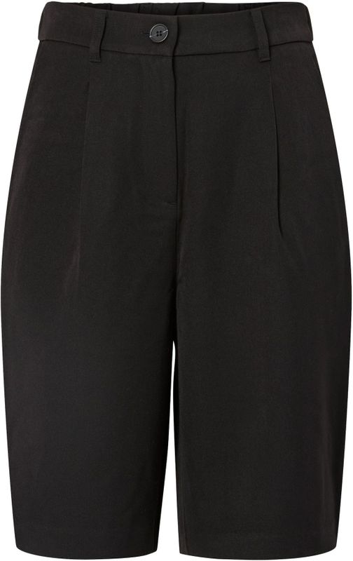 PIECES - PCKamil - Bandplooibroek - Zwart - Knielengte - High Waist