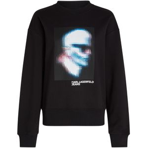 KARL LAGERFELD JEANS Sweatshirt  blauw / pink / zwart / wit