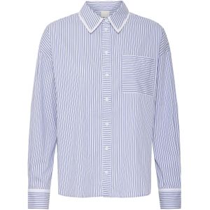 ICHI Blouse 'IX JENNA'  lichtblauw / offwhite