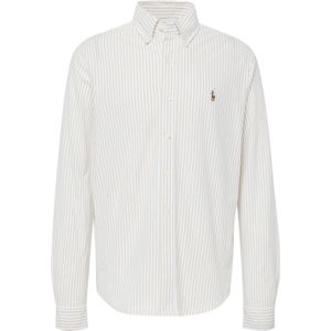Herringbone Knit Oxford Shirt - Beige/Khaki - 100% Katoen