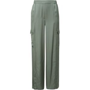 Cargobroek - Satijn - 100% Viscose - Wijde Pijpen - Hoge Elastische Tailleband