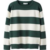NAME IT Trui  donkergroen / wolwit