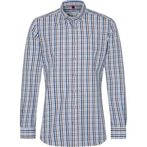 SPIETH & WENSKY Klederdracht overhemd 'TG-Falkmar'  blauw / bruin / wit