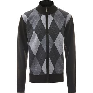 Mozzaar Gebreid vest  grijs / lichtgrijs / zwart