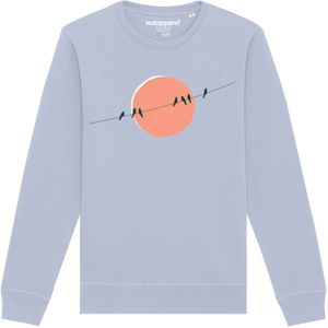 Watapparel Sweatshirt 'Countryside 01'  duifblauw / koraal / zwart / wit