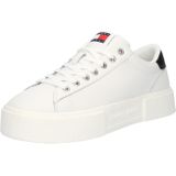 Tommy Jeans - En0en02567 - Lage Damesschoenen - Ecru - 90% Leer, 10% Polyurethaan