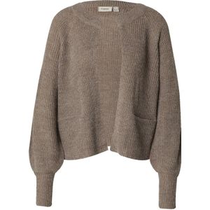 Fransa Gebreid vest  bruin gemêleerd