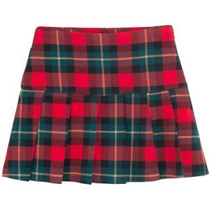 Cool Club Rok  lichtgrijs / donkergroen / bloedrood