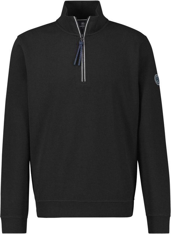LERROS - Sweatshirt - Zwart - Halve Rits - Lange Mouw