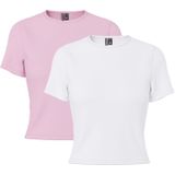 PIECES Shirt 'PCAmelia'  eosine / wit