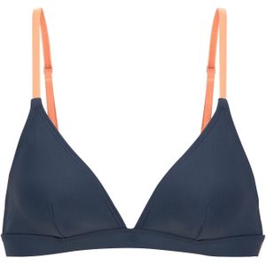 active by Lascana - Triangel-bikinitop - Donkerblauw - Wind - Met Contrastdetails