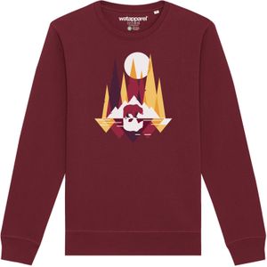 Watapparel Sweatshirt ' Von Bären und Bergen '  gemengde kleuren / bourgogne