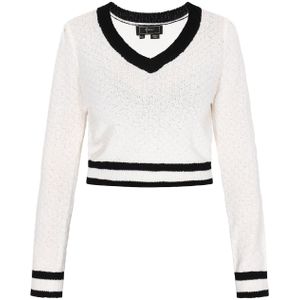 faina Trui  zwart / offwhite