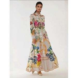 Hiccup Blousejurk  navy / geel / pink / offwhite