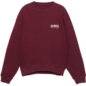 Pull&Bear Sweatshirt 'LOS ANGELES'  wijnrood / wit