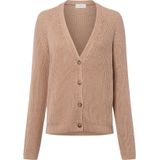 FYNCH-HATTON - Gebreid Vest - Bruin - V-hals - Lange Mouw