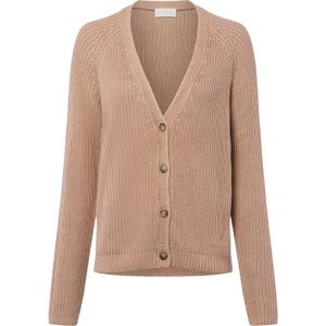 FYNCH-HATTON - Gebreid Vest - Bruin - V-hals - Lange Mouw