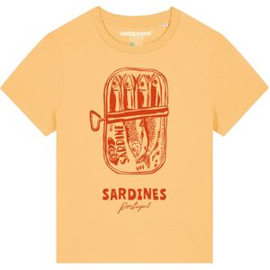 Watapparel Shirt 'Sardines Portugal'  roestbruin / lichtgeel