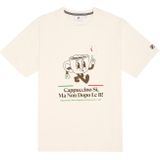 FILA - Navigli Caffé - Shirt - Donkerbruin - Ronde Hals - Kwartmouw