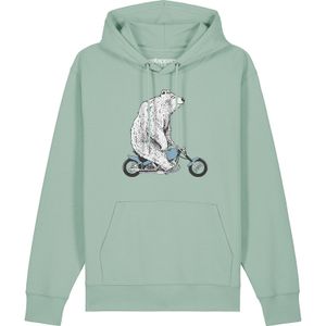 Watapparel Sweatshirt 'Bär auf Bike'  mintgroen / gemengde kleuren