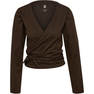 Hummel - Functioneel Shirt - Bruin/Wit - Lange Mouw