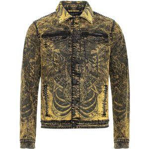 CIPO & BAXX Tussenjas  limoen / black denim