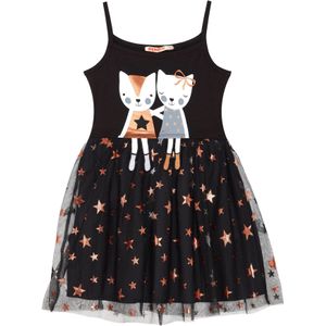 Denokids Jurk 'Copper Stars'  zwart