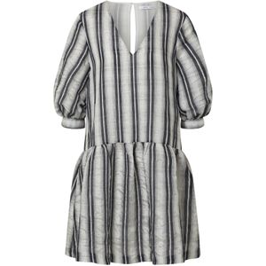 Samsøe Samsøe Jurk 'Millo'  grijs / zwart / wit