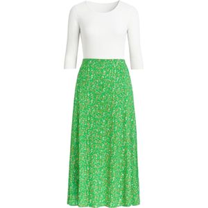 For You Moda Jurk  groen / wit