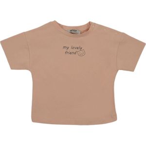 Panço Shirt  zalm roze / zwart