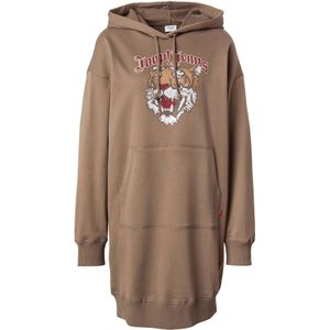 JOOP! Jeans Jurk 'Tenny'  camel / kaki / karmijnrood / wit