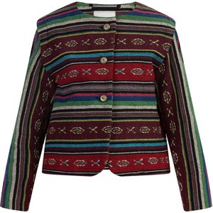 IZIA Tussenjas  bruin / groen / rood / zwart