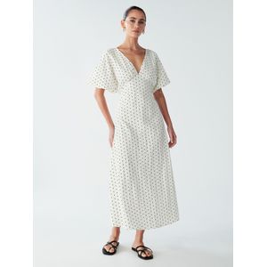 St MRLO Jurk 'Palm'  zwart / wit