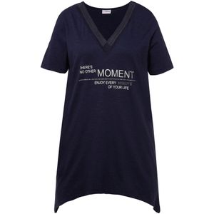 MIAMODA Shirt  marine / zilver