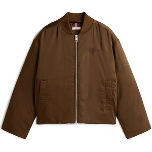 TOMMY HILFIGER - Tussenjas - Bruin - Bomberjack - Licht Gevoerd - Gerecycled Materiaal
