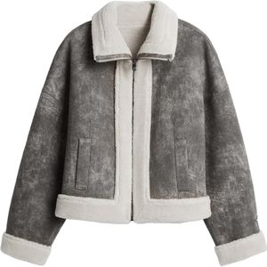 Desigual Winterjas  zwart / wit