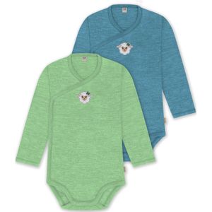 normani Rompertje/body 'Kaitaia'  nude / petrol / donkergroen / groen gemêleerd / wit