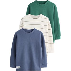 Next Shirt  donkerblauw / groen / olijfgroen / wit