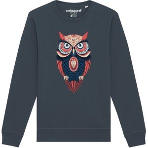 Watapparel Sweatshirt ' Colorful Owl '  antraciet / gemengde kleuren