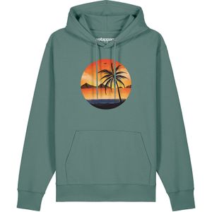Watapparel Sweatshirt 'Sunset on palm beach'  groen / donkergroen / gemengde kleuren