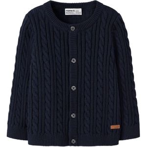 Biologisch Katoen - Gebreid Vest - Kinderen - Kabelpatroon - Lange Mouwen