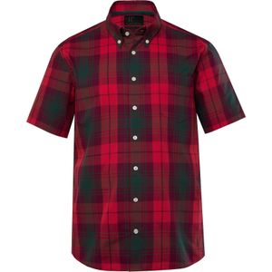 JP1880 Overhemd  donkergroen / wijnrood / knalrood