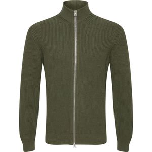 Casual Friday Gebreid vest 'Kurt'  donkergroen