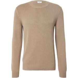 Gebreide Trui - Medium Beige - Zonder Capuchon - Lange Mouwen