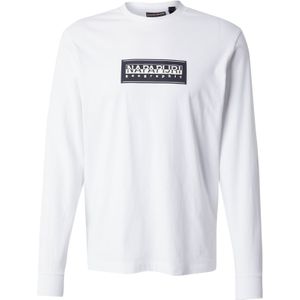 Napapijri - Box Logo - T-shirt - Met Lange Mouwen - 100% Katoen