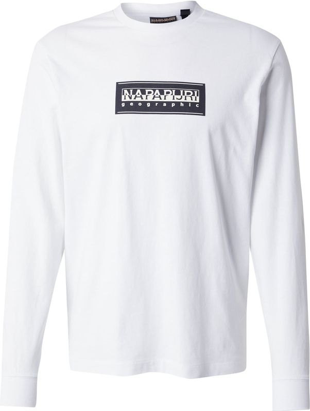 Napapijri - Box Logo - T-shirt - Met Lange Mouwen - 100% Katoen